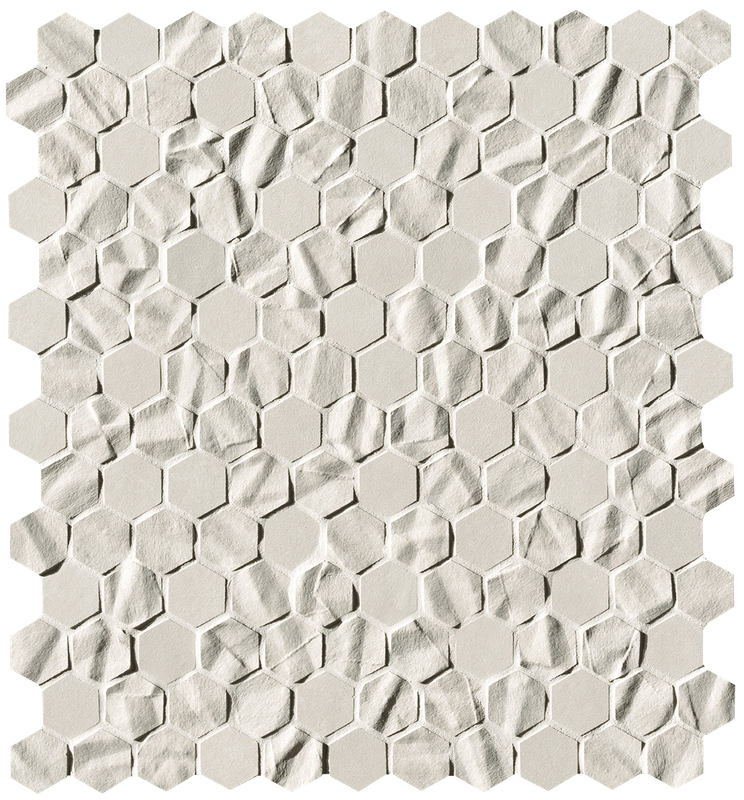 fOYZ Настенная Bloom White Star Esagono Mosaico 29.5x32.5