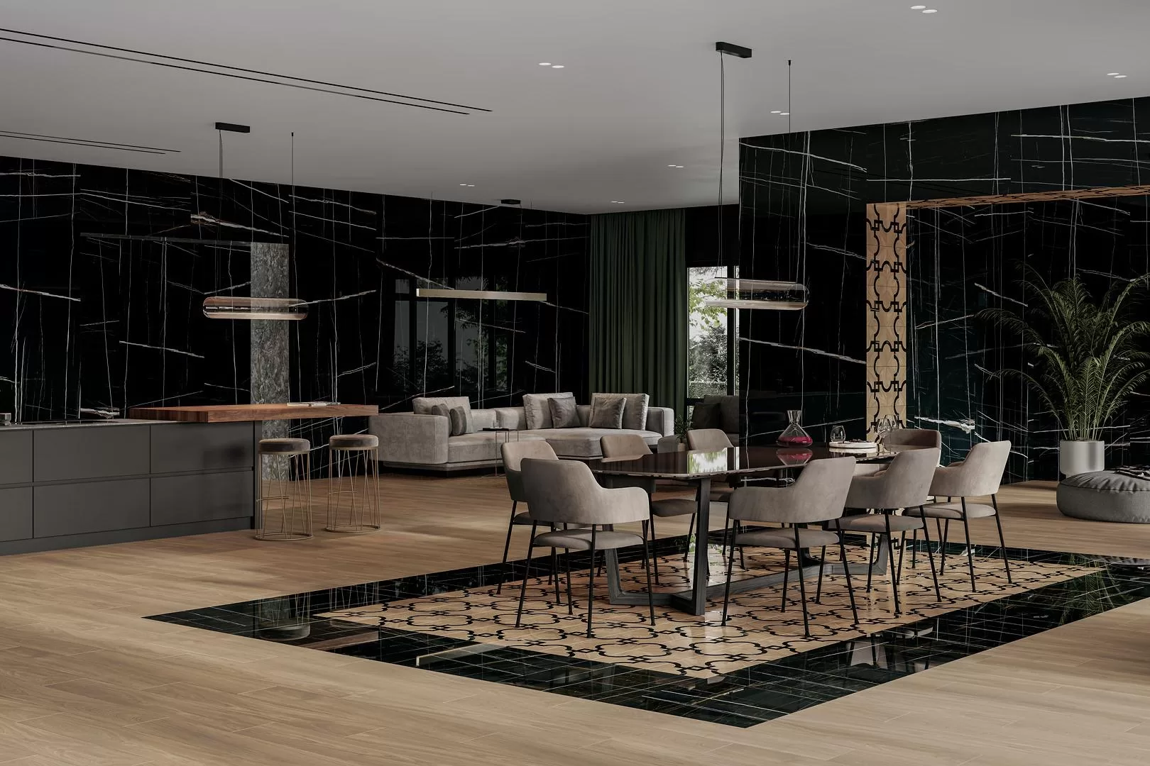 SG072902R На пол Sahara Black/Сахара Блэк Сахара Блэк Лаппатированный Обрезной 119.5х320 11мм - фото 8