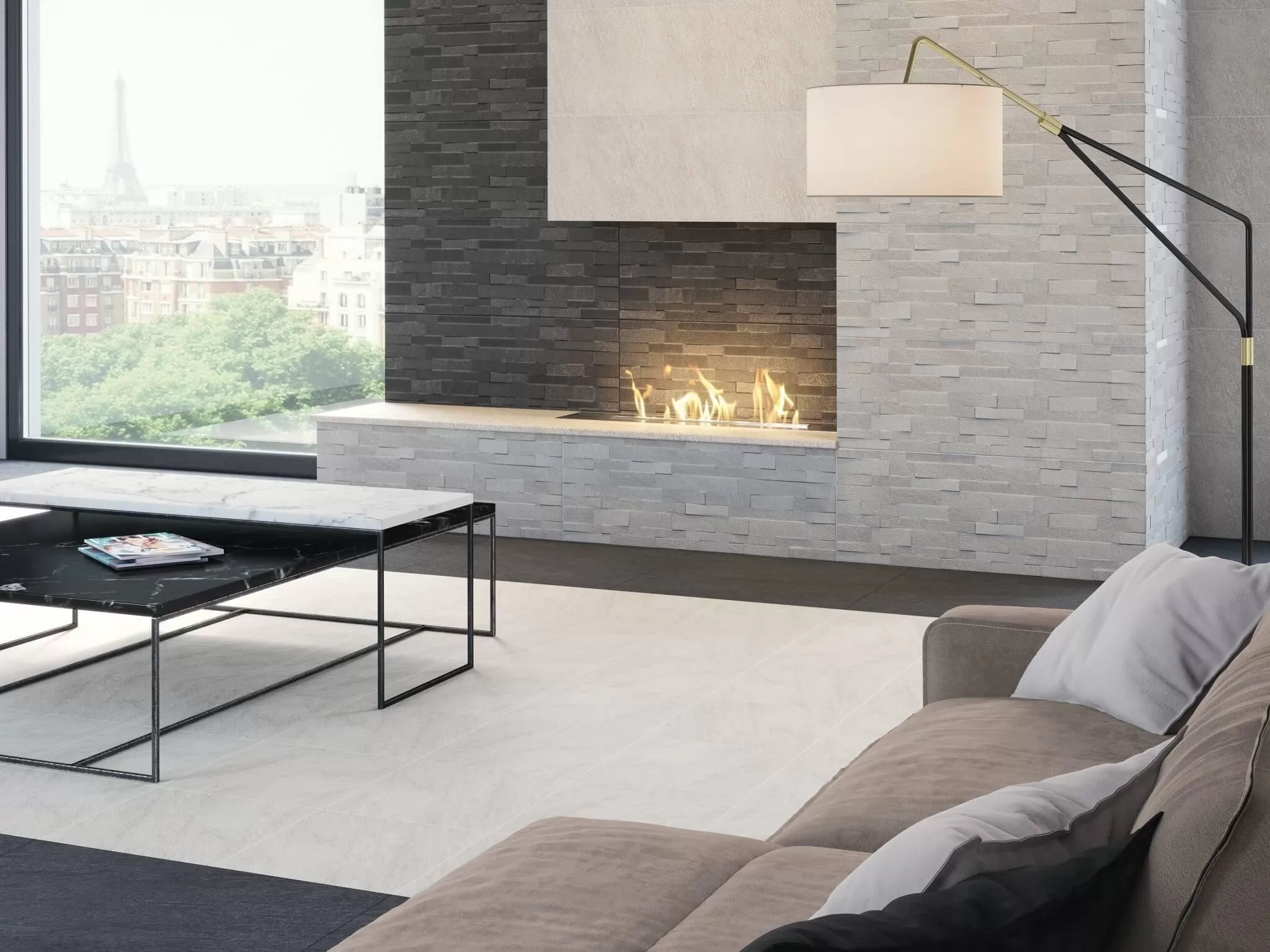 13051R На стену Гренель Серый темный обрезной 89.5х30 - фото 4