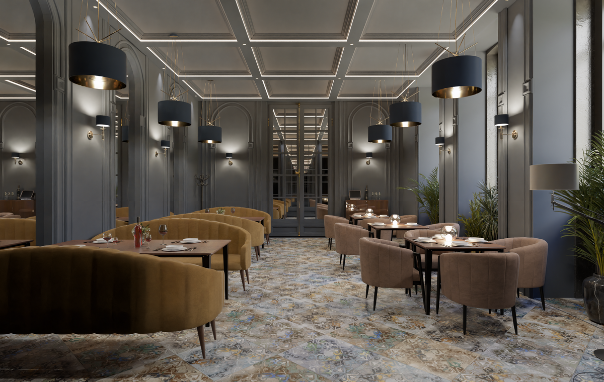 ID 663 На пол Дизайнерский Idraulico Узоры 600x600 - фото 40