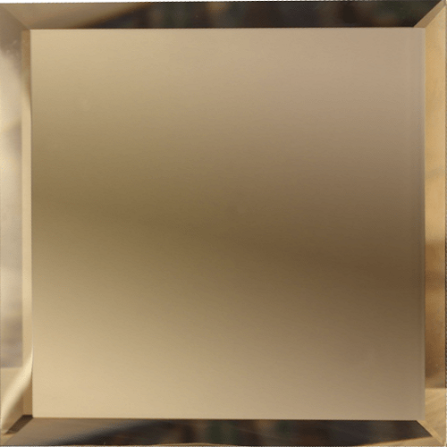 КЗБ1-15 Настенная Зеркальная плитка Квадратная бронзовая с фацетом 10 мм 15x15