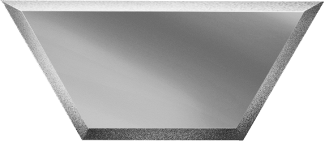 СОЗС1(п) Настенная Зеркальная плитка Серебряная полусота с фацетом 10 мм 20х8.6