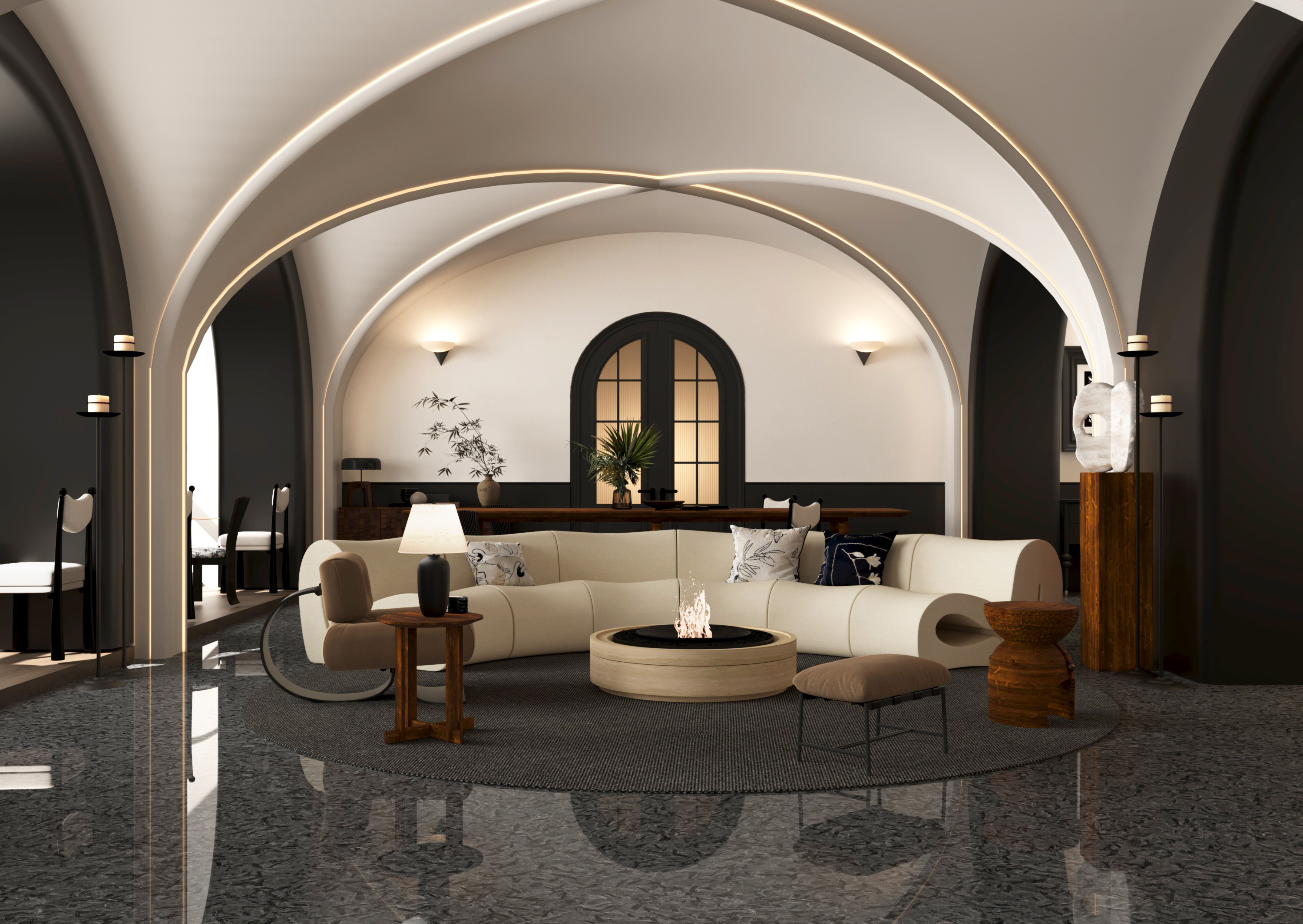 90-180CBP5663CM На пол Marbles 5.5 Cappuccino Onyx POL 90x180x0.55 - фото 5