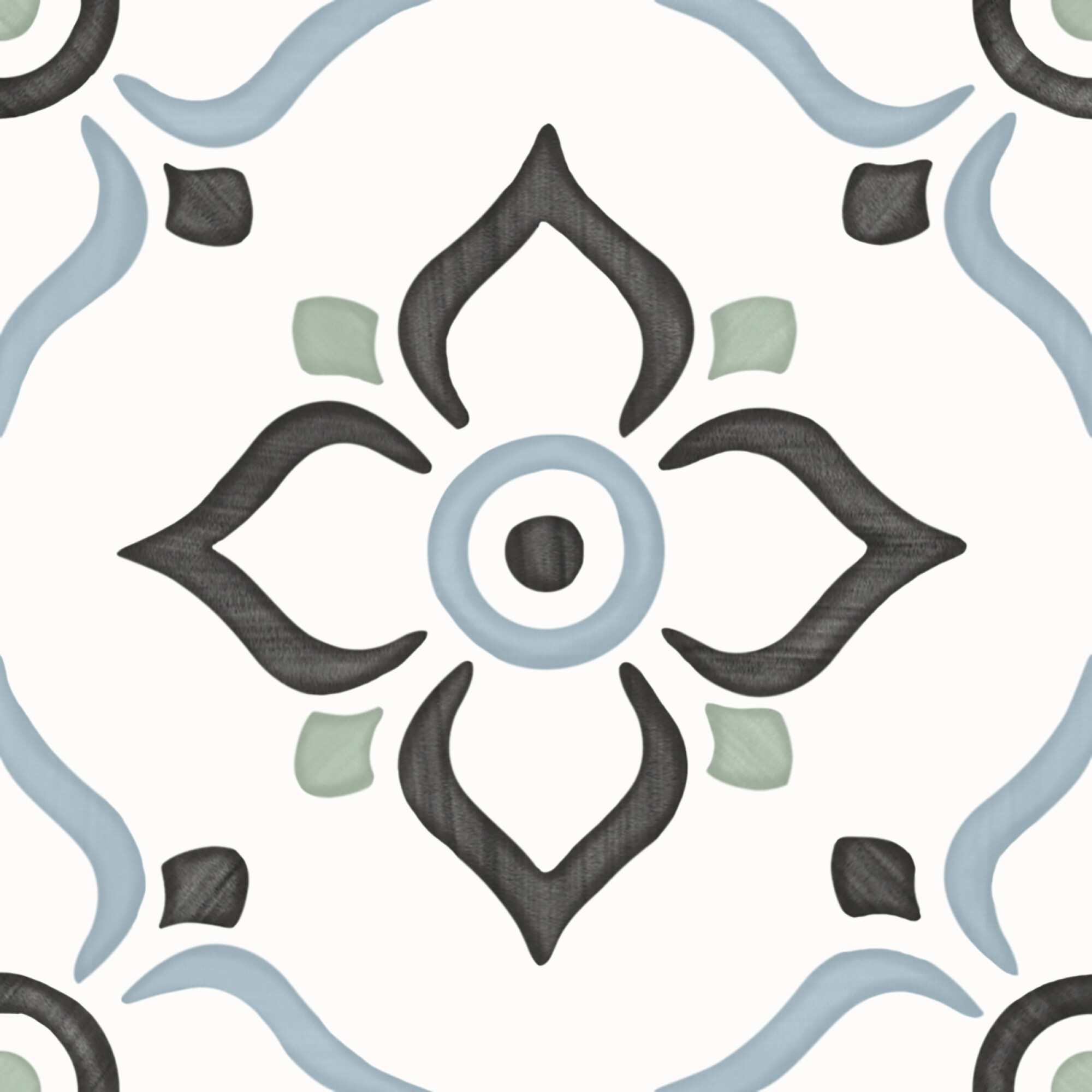 3356231086 На пол Tanger Blue Garden 12.3x12.3 - фото 4