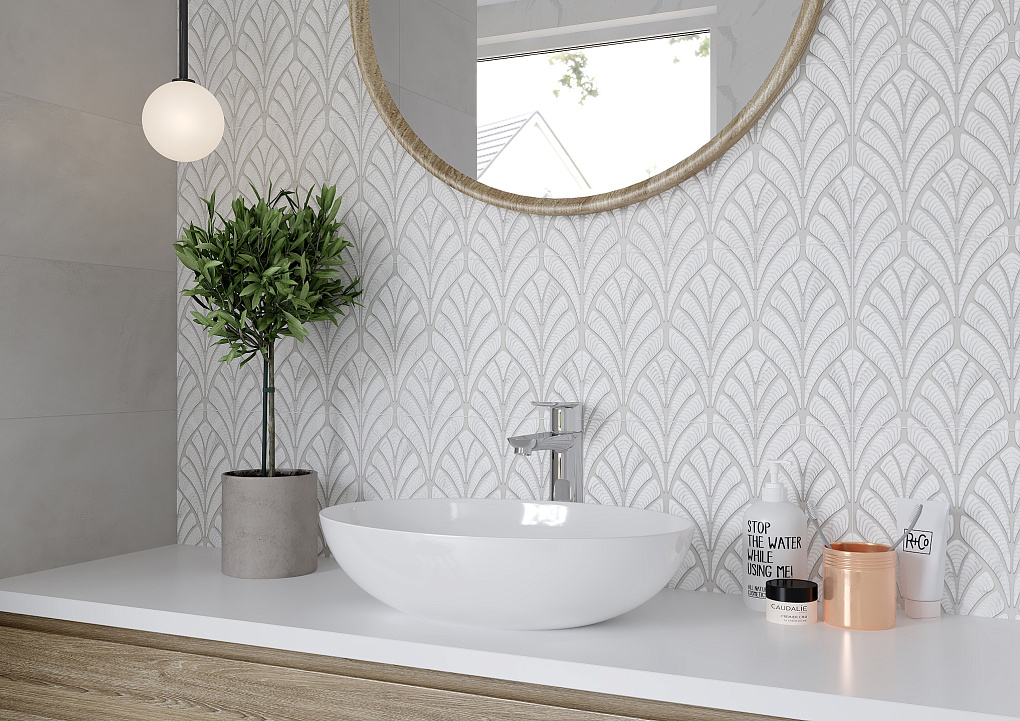 010300000213 Декор Лилит Серый 01 25х40 - фото 3