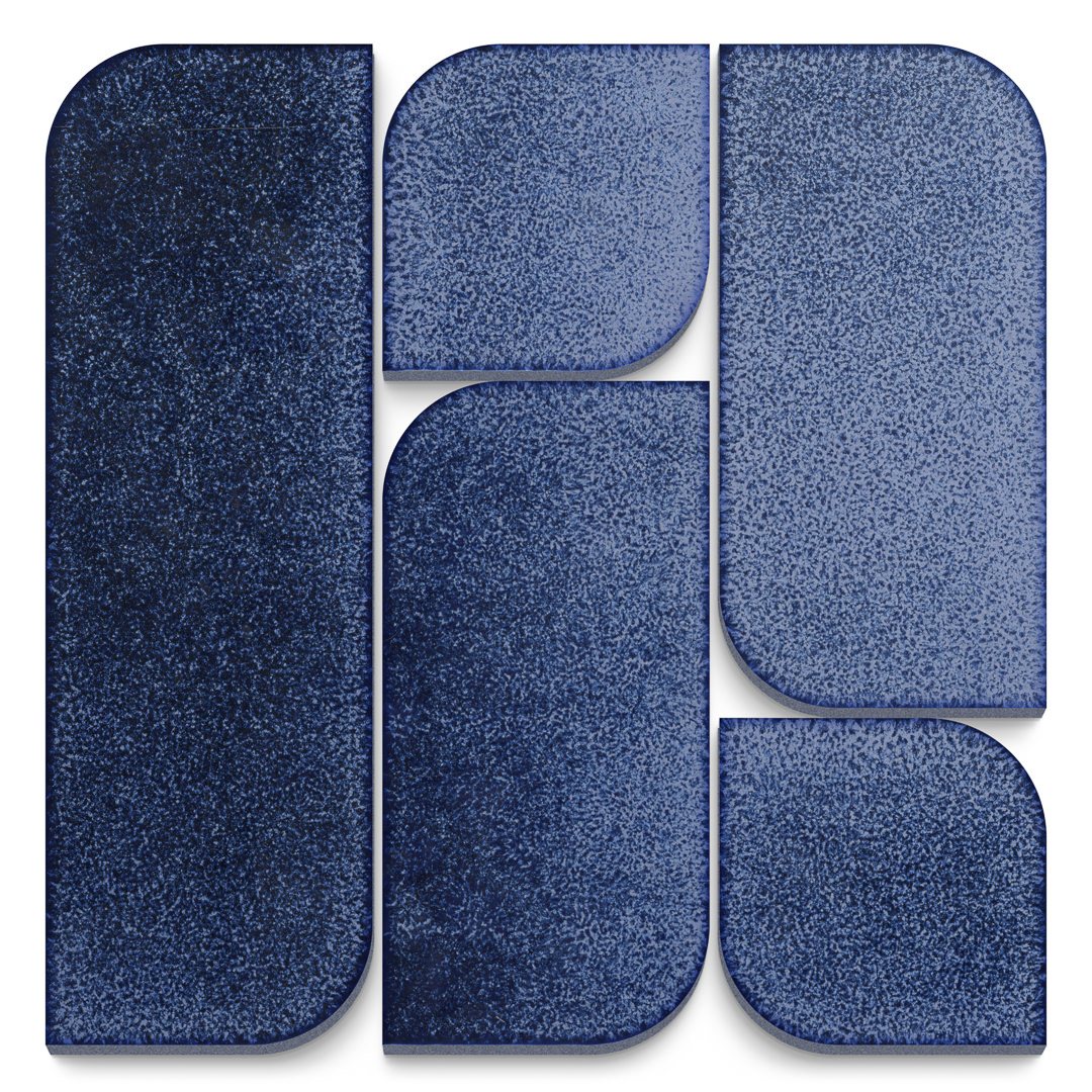 KMD3RIC013 Панно Силуэт Модульное синий 30х30х1.6