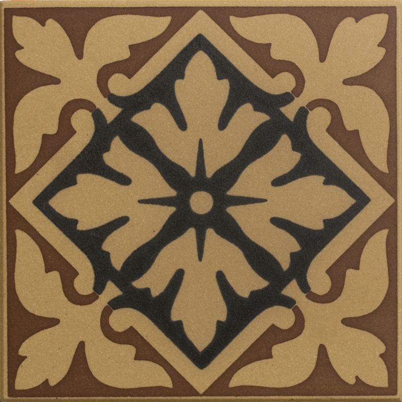 Декор Метлахская плитка 100E010D301 ENC 10 Cognac (Red Black) 10x10