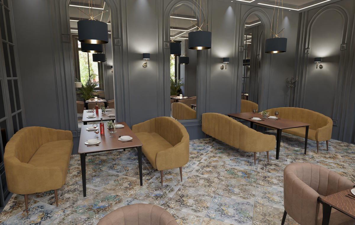 ID 663 На пол Дизайнерский Idraulico Узоры 600x600 - фото 41