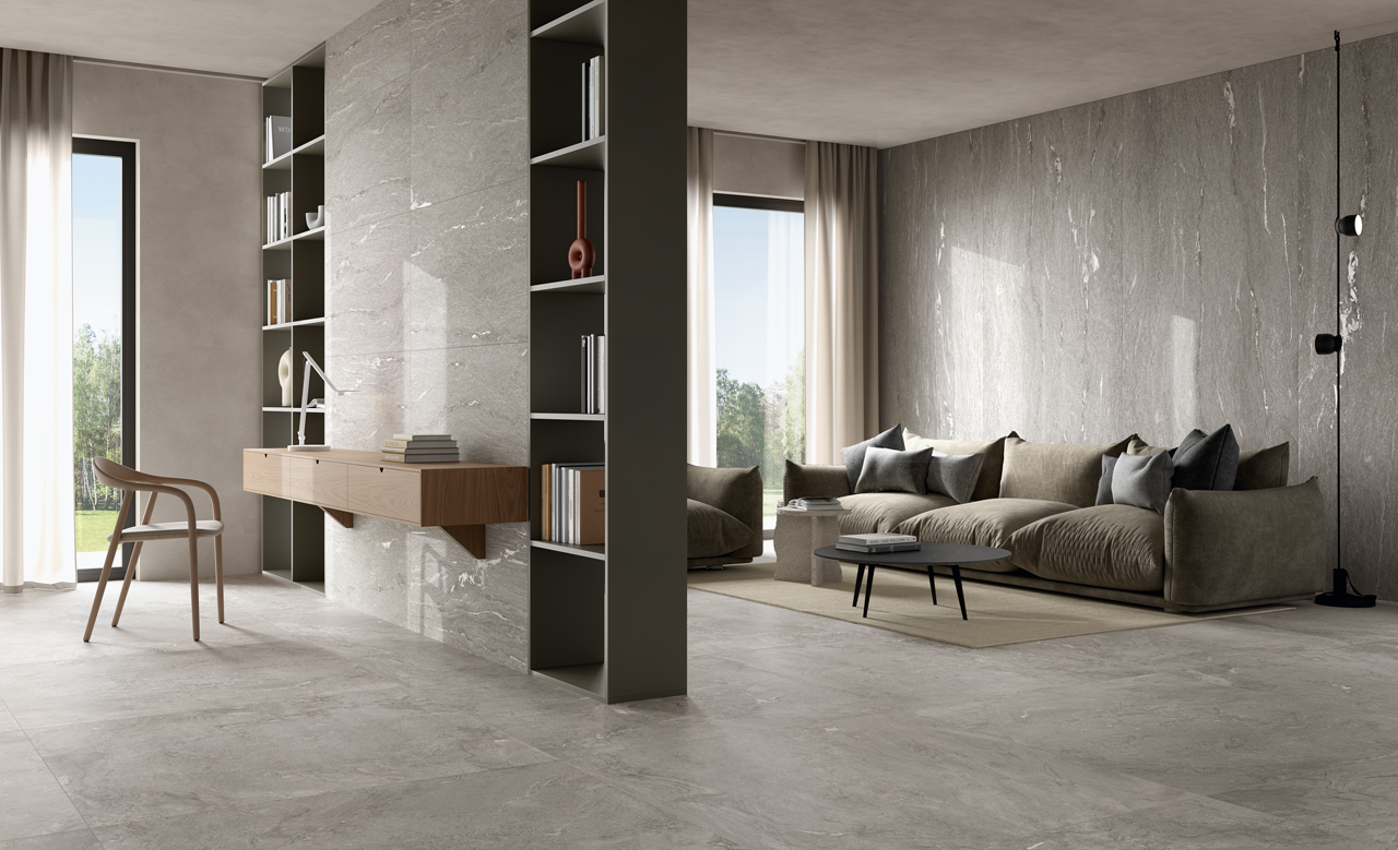 ALP003 На пол Alpine Light Grey Vein 3D Texture 60x120 - фото 11