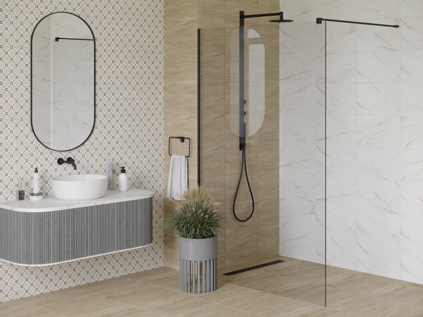 010400001363 На пол Микс Бежевый 01 400х400х7 - фото 5