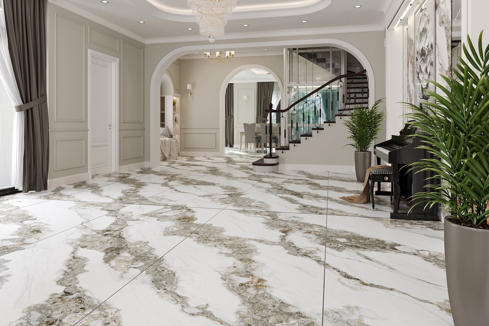 NTT3605P На пол Atlas Home Marble White 120x280 - фото 60