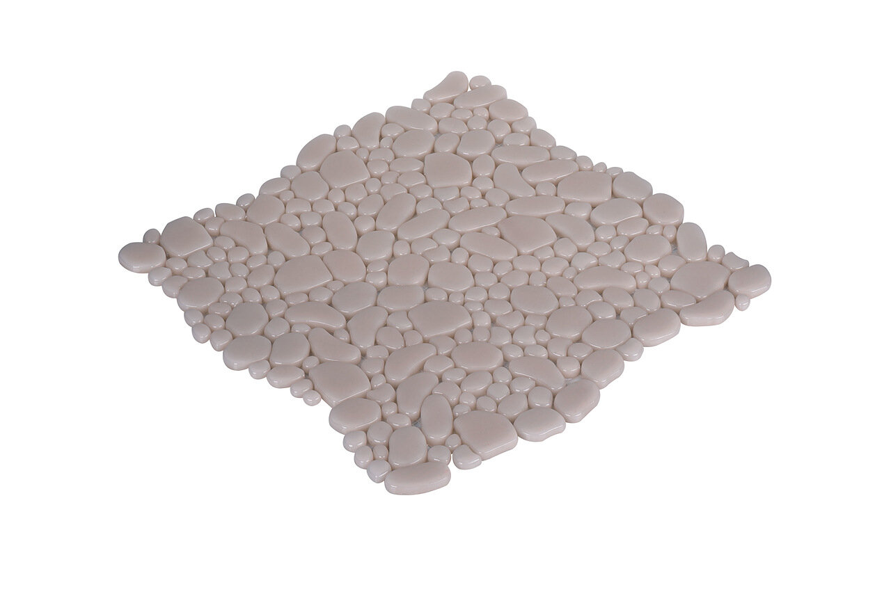 Е-064 На пол Gravel Светло-бежевый гравий антислип 30.5x30.5