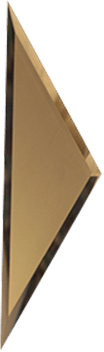 РЗБм1-01(б) Настенная Зеркальная плитка Матовая бронзовая полуромб с фацетом 10 мм 10x34