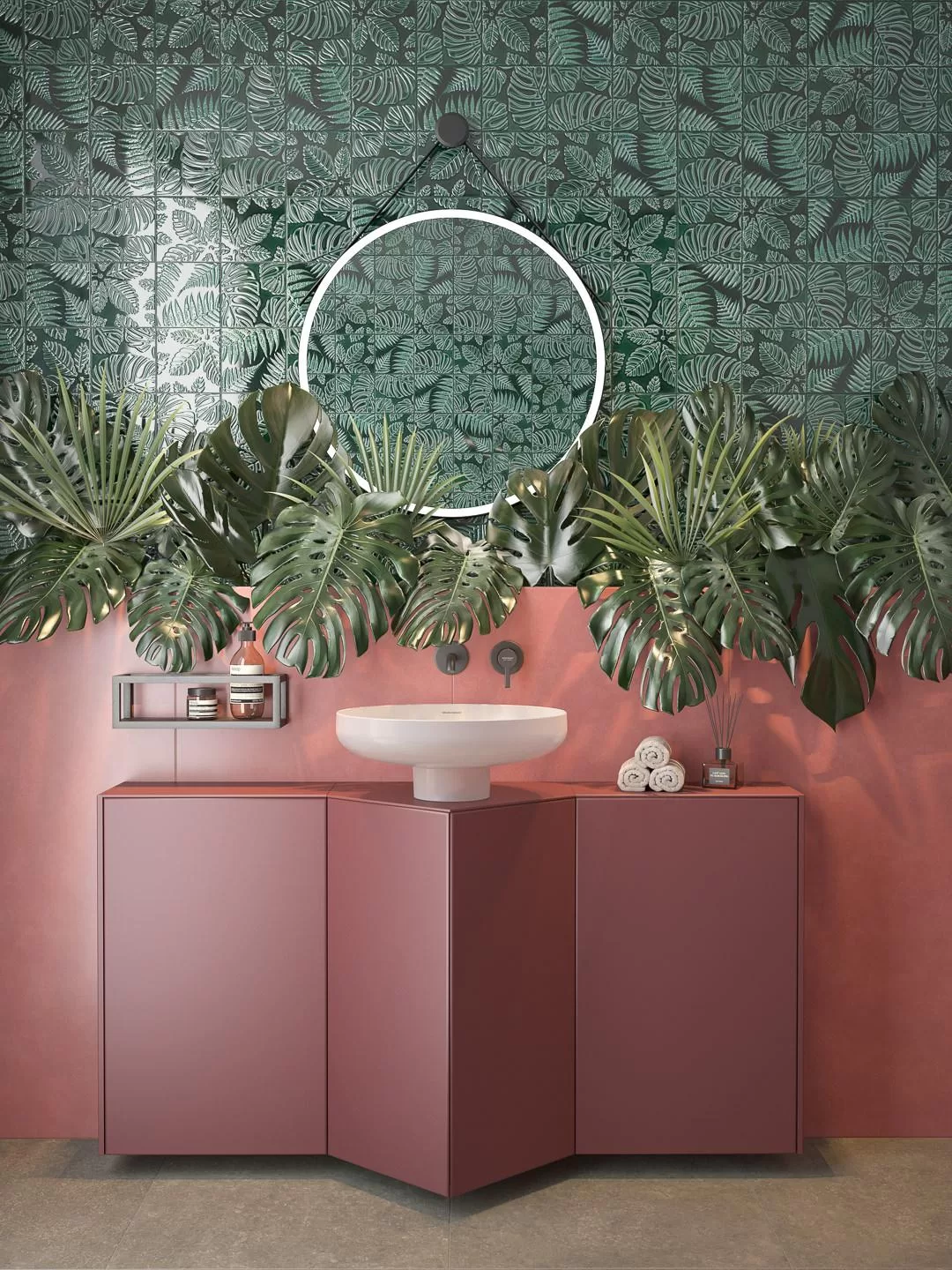 KM3030M0191N На стену Таделакт Серый светлый матовый 29.8x29.8x0.35 - фото 18