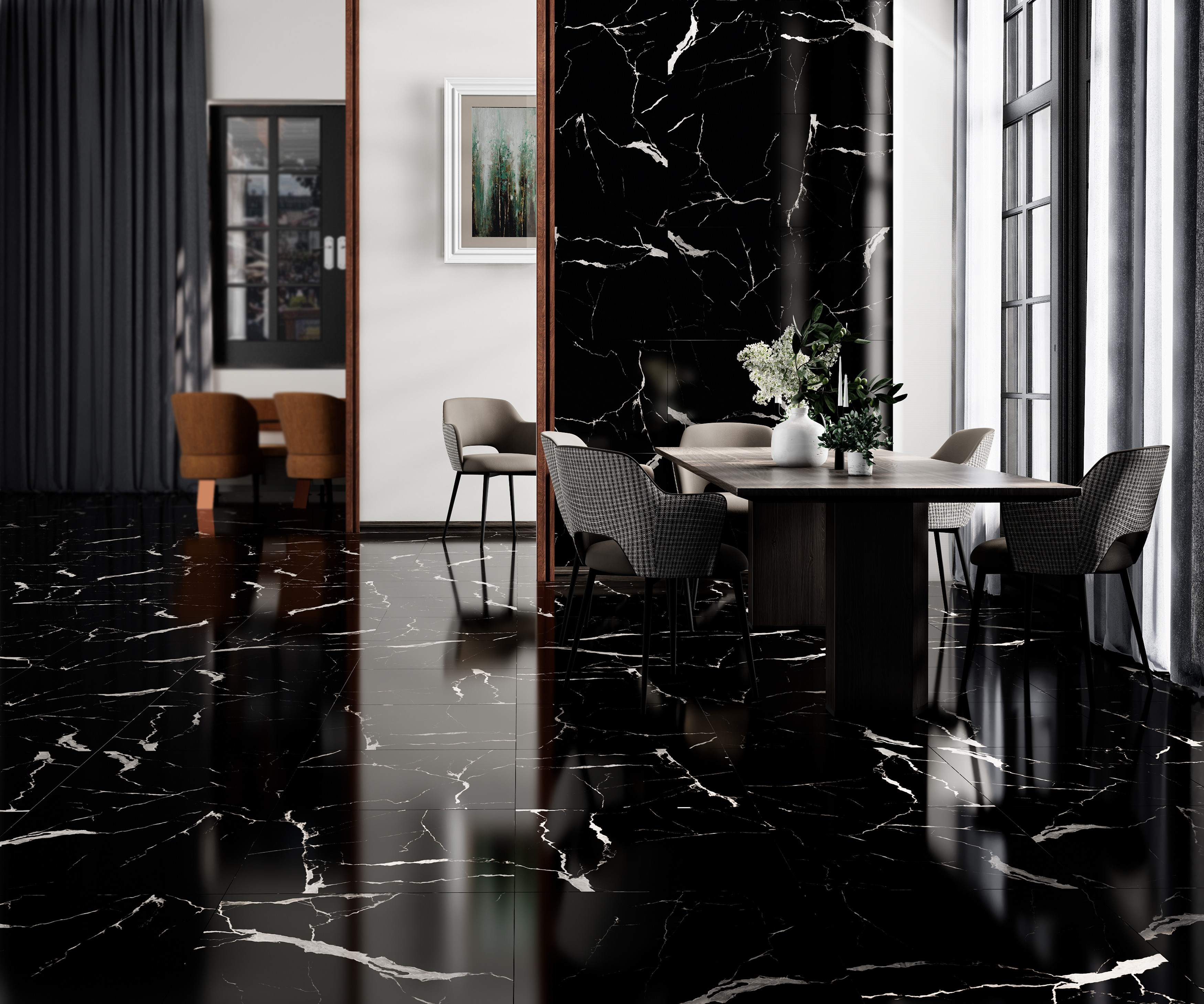Eurotile Statuario Black
