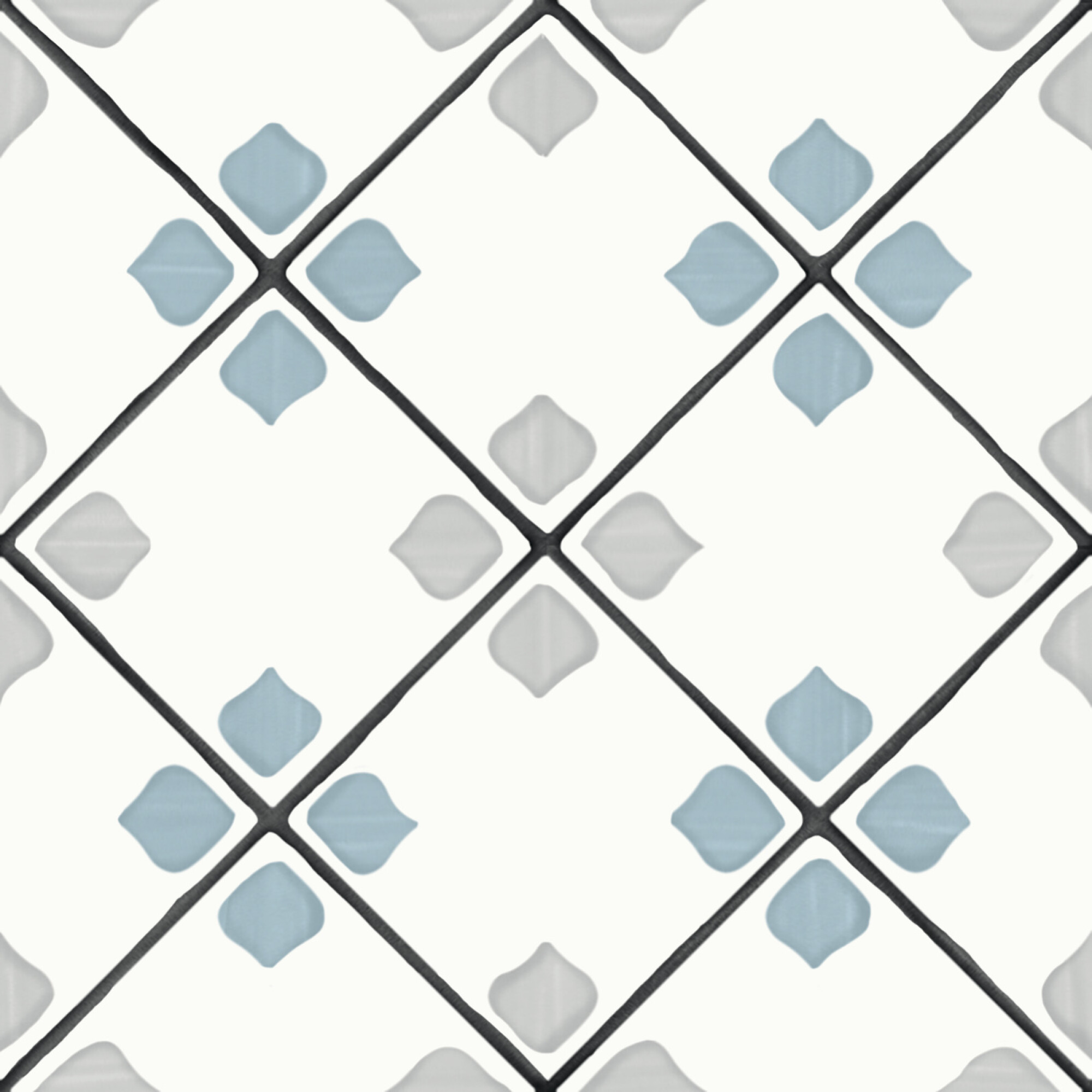 3356231083 На пол Tanger Silver Rhomb 12.3x12.3 - фото 5