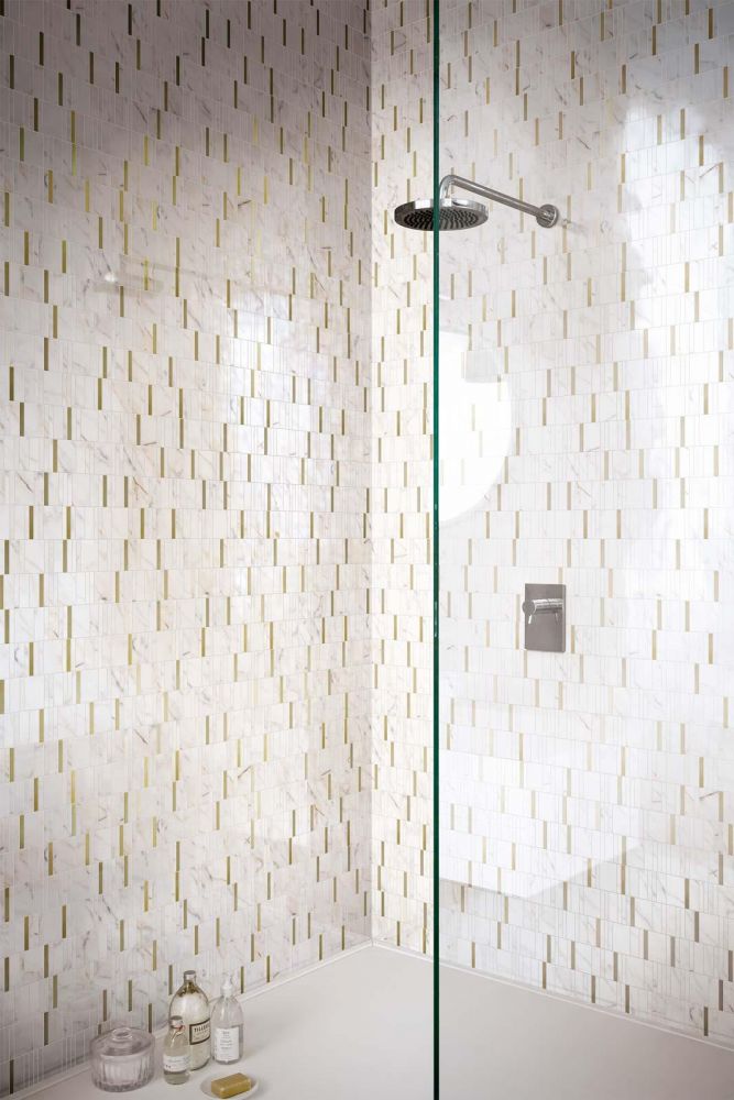 M8H5 Настенная Allmarble Golden White Mosaico Lux - фото 17