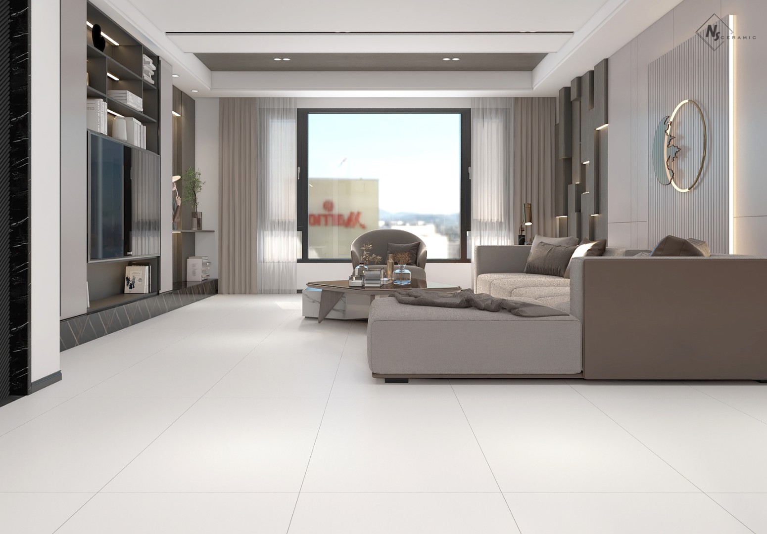 NSC8045 На пол Porcelain Tile 8045 Серый матовый 80x80 - фото 13
