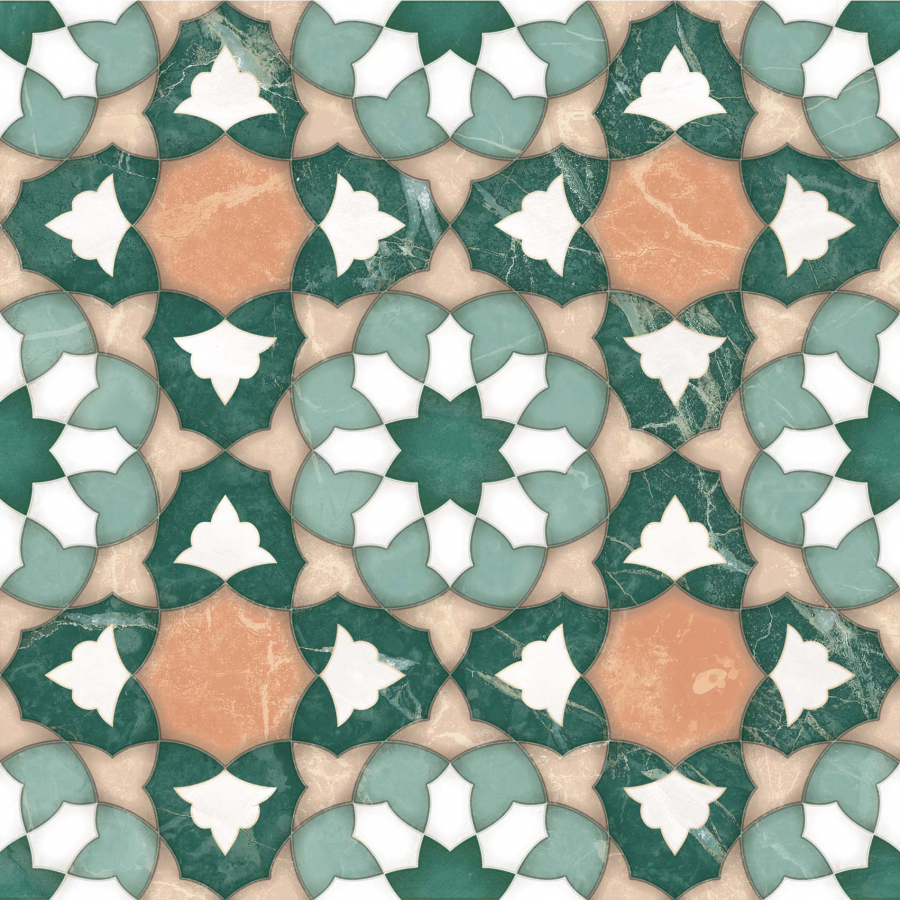 На пол Marrakech Zellige Kasbah 22.3x22.3 - фото 4