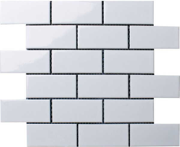 Brick White 6*45*95 288*292,  На стену Керамическая мозаика Brick White