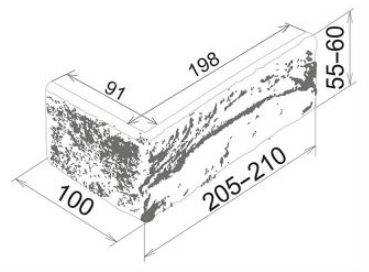 На стену Бруклин 193 Угол 205-210х100х55-60х15 - фото 2