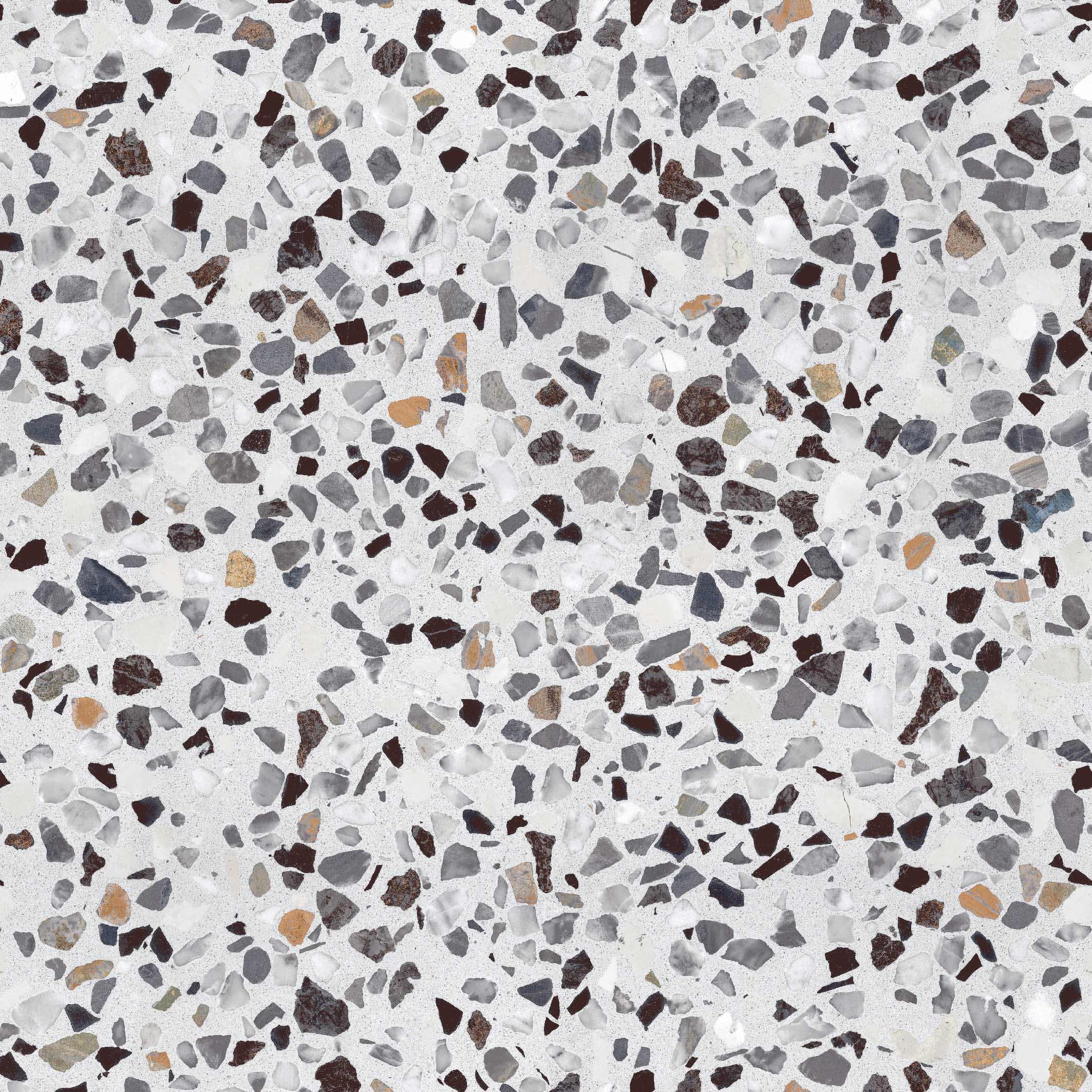 TB 610 На пол Дизайнерский Terrazzo Bianca Чипсы 600x600 - фото 3