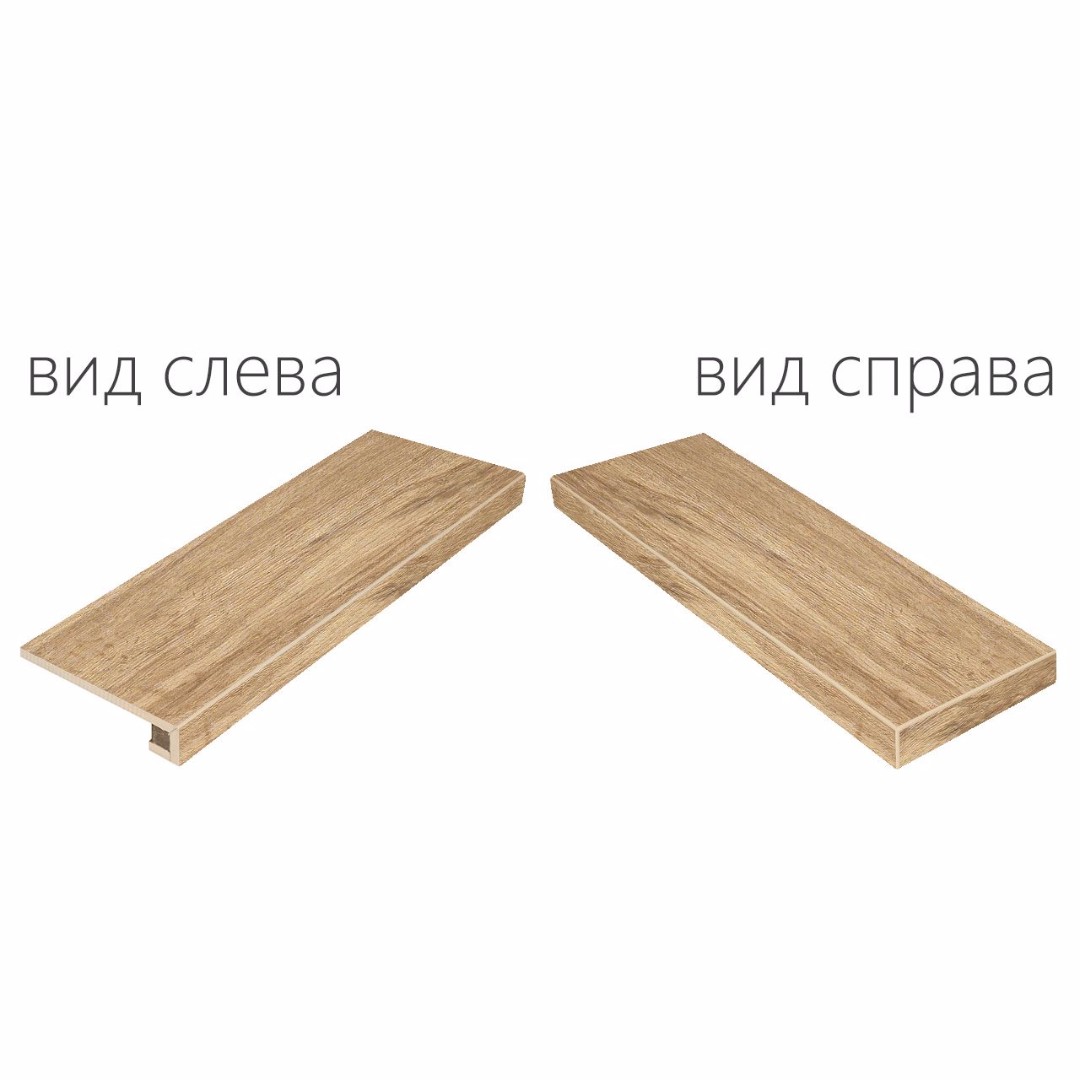 620070000704 Ступень Natural Life Wood X2 Олив 33x60 Угловая Правая Натуральная