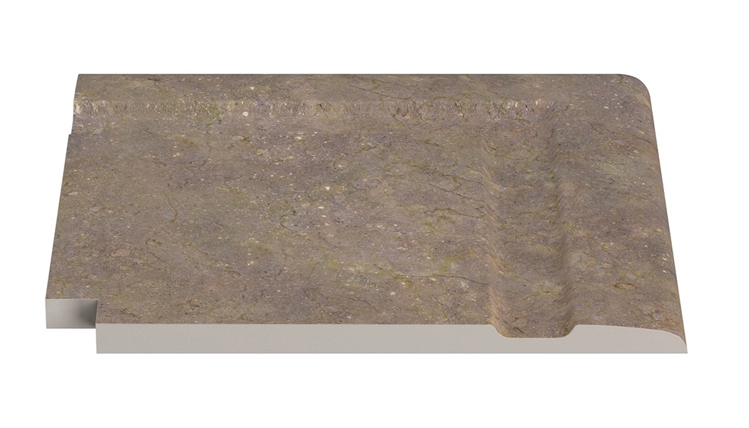 Бордюр Terrace Antislips Natural Series Угол фарфорового поручня наружный Natural Mocha 30x30