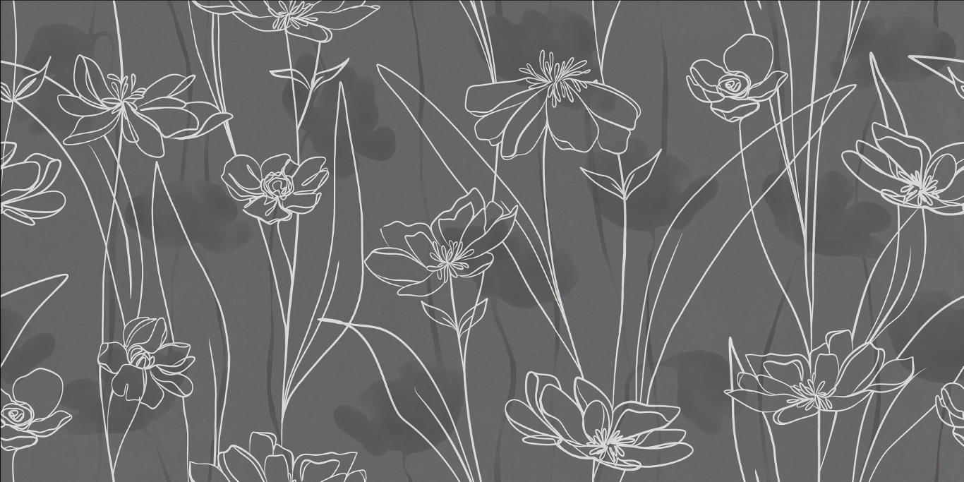 17552 На стену Floresta Цветы серый ректификат 60x120 - фото 6