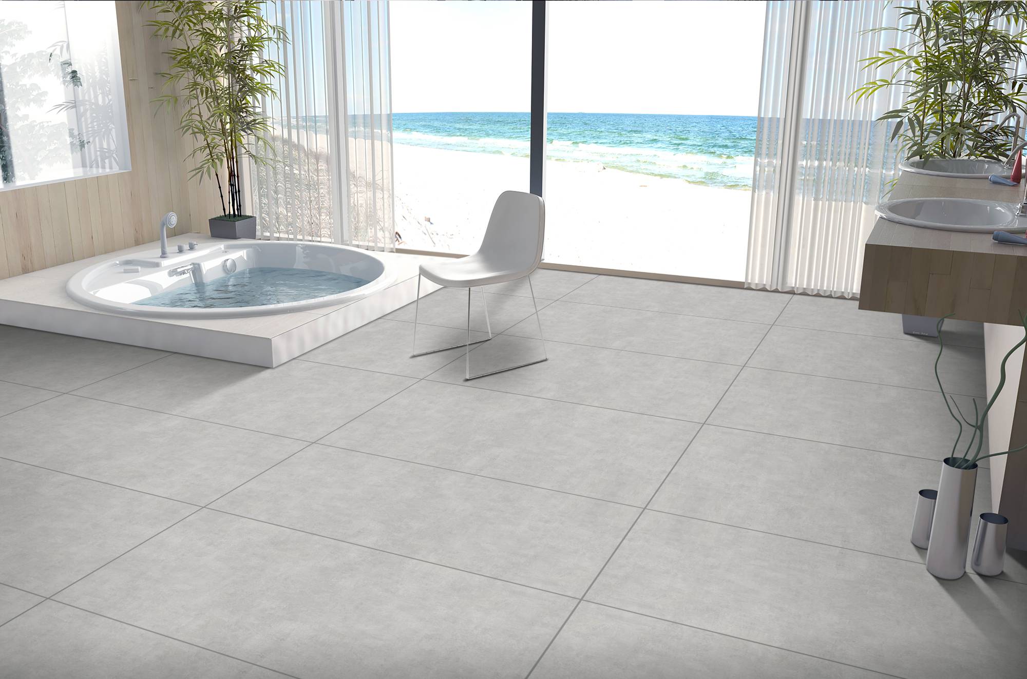 На пол Gress Velvet Silver Matt 60x60 - фото 2