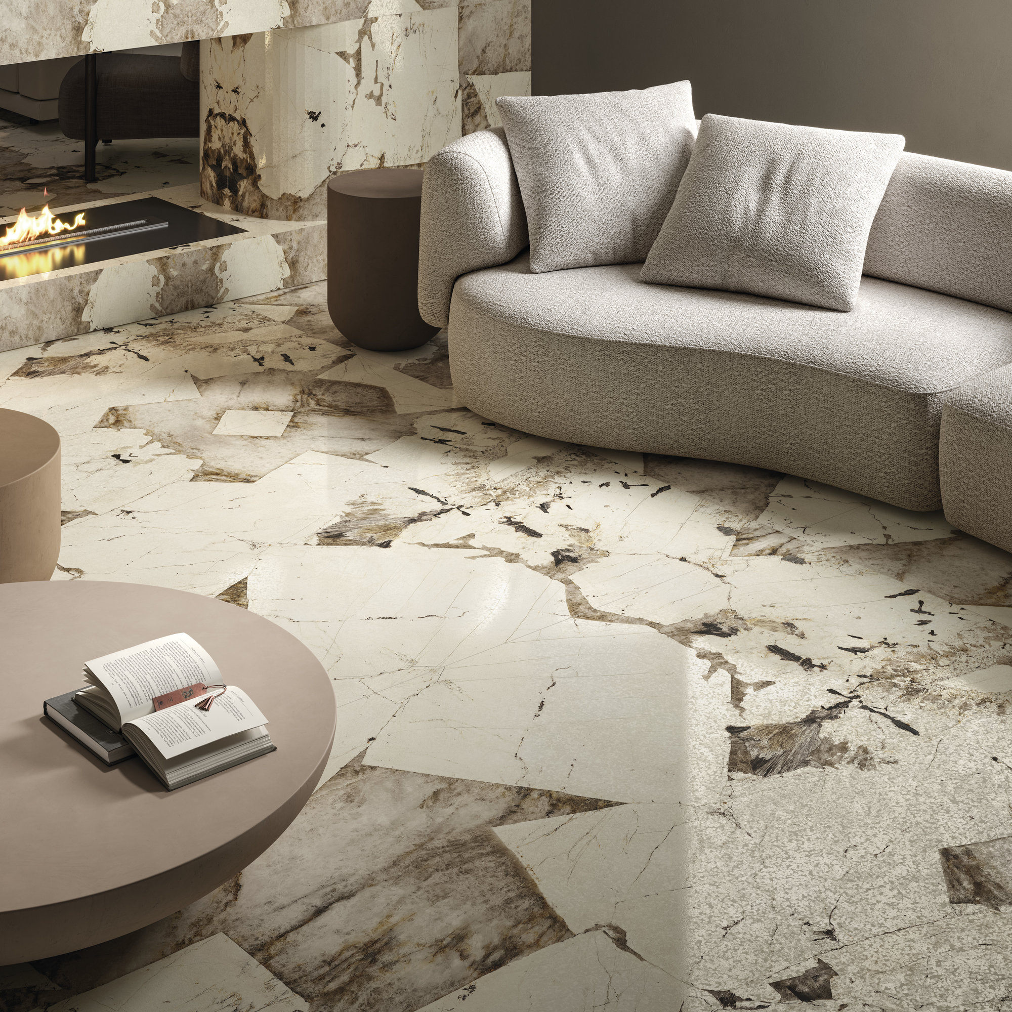 P315652MF6 На пол Marmi Maxfine Crema Avorio Naturale 150x300 - фото 12