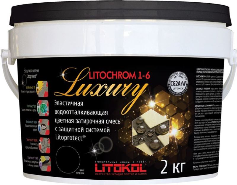  Litochrom 1-6 Luxury LITOCHROM 1-6 LUXURY C.190 васильковый 2кг - фото 3