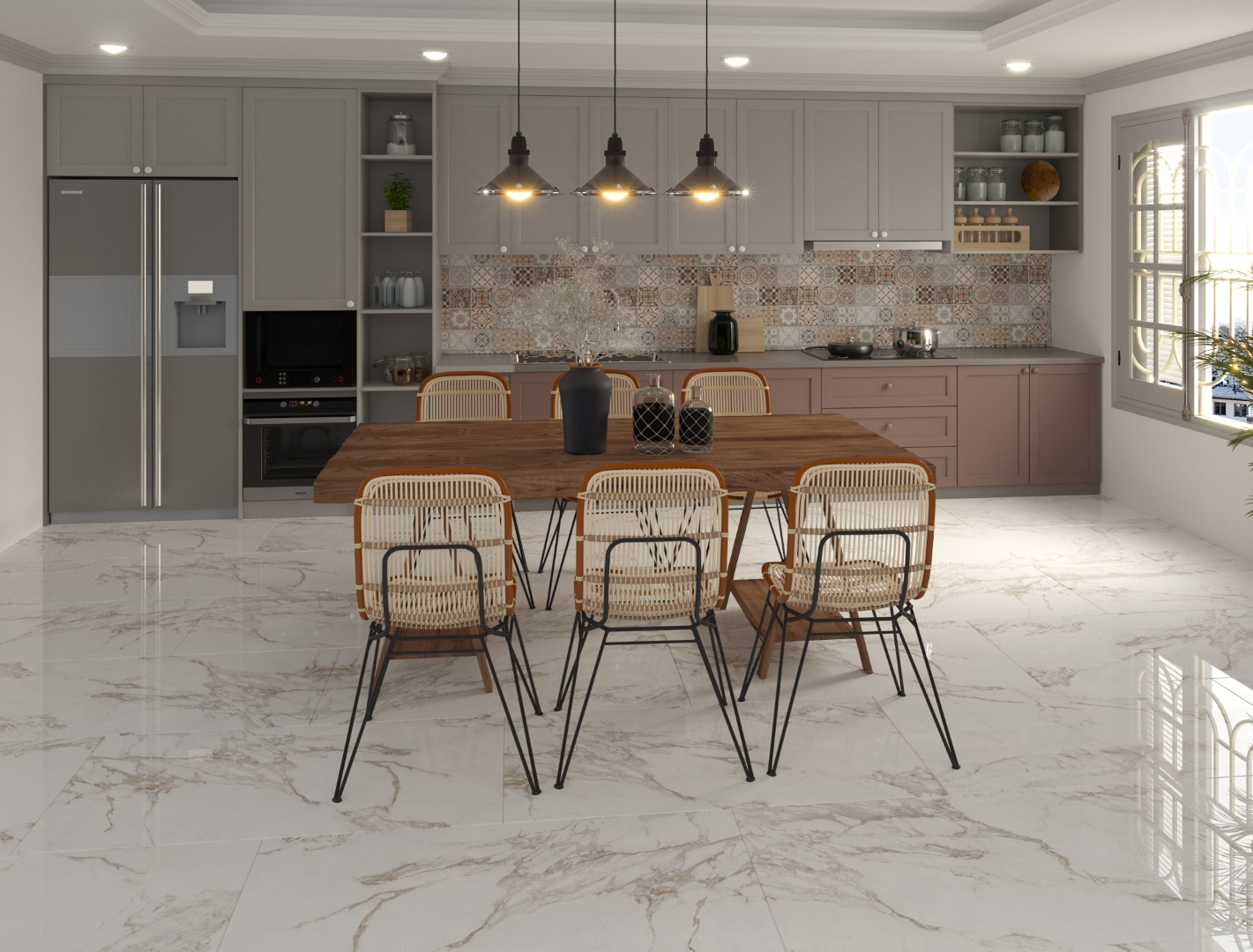 На пол Creme Blanc Full Lapp 7mm 60x120 - фото 6