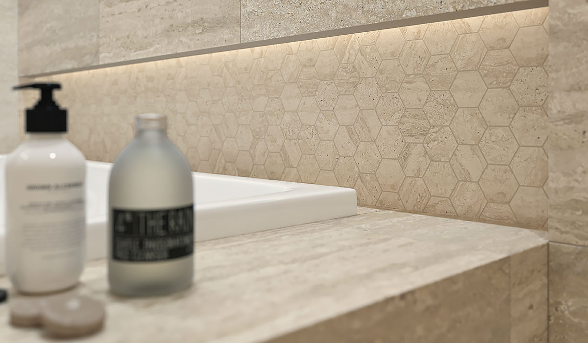 Декор Sunlight Stone Beige Hexagon 22x25.5 - фото 7