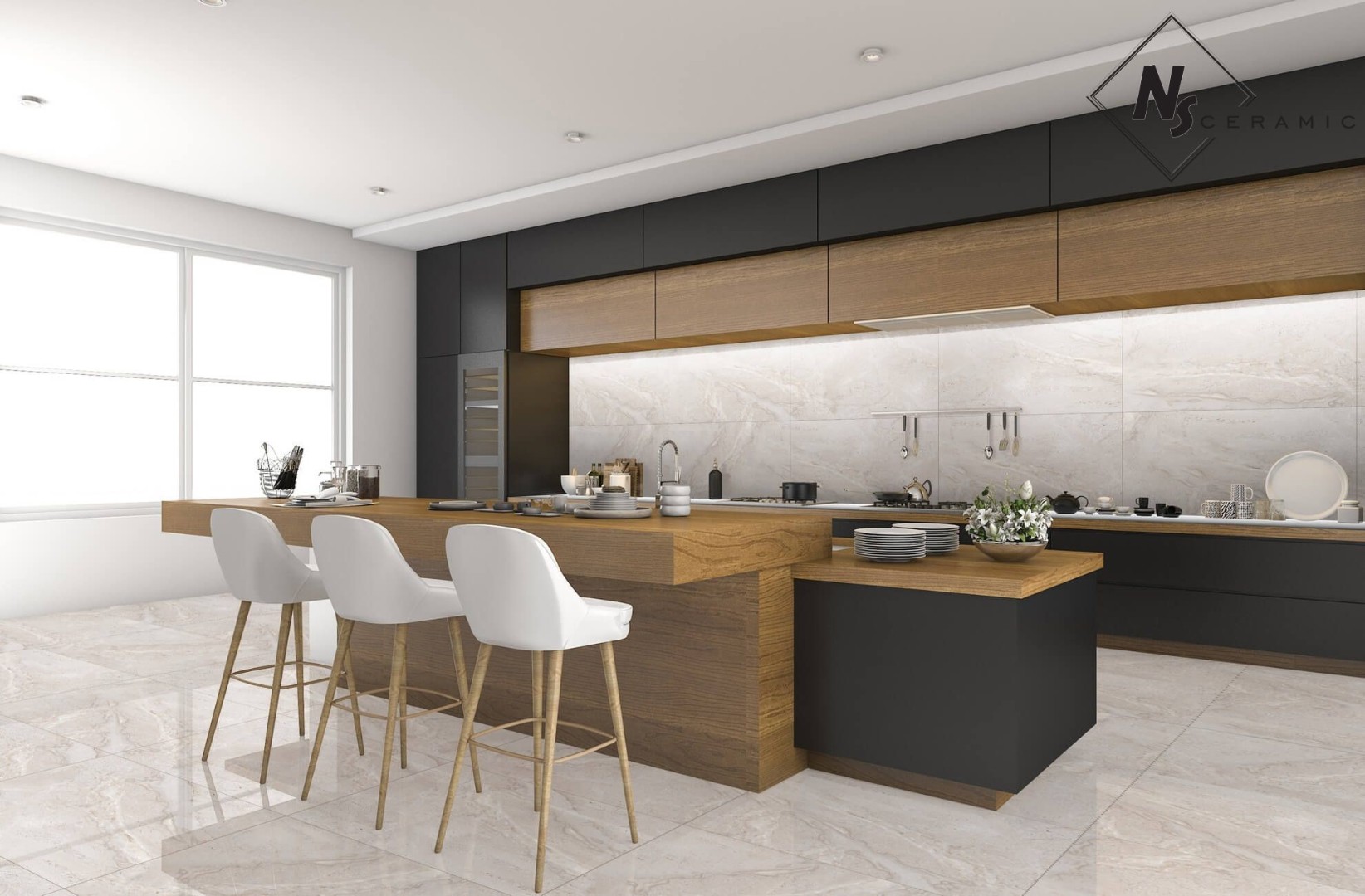 NSC8045 На пол Porcelain Tile 8045 Серый матовый 80x80 - фото 32