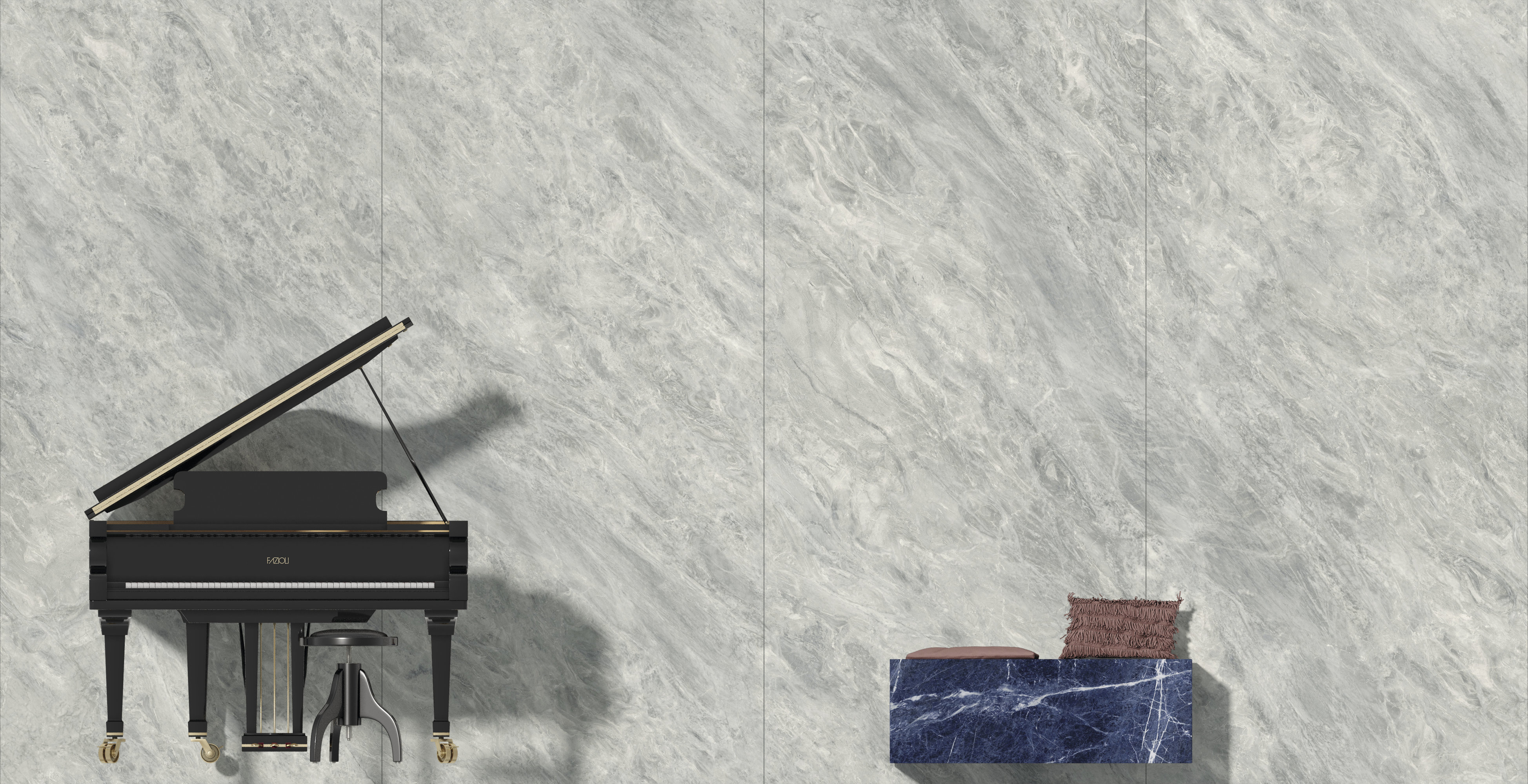 SY315338MF6 На пол Marmi Maxfine Black Marquinia Silky 150x300 - фото 33