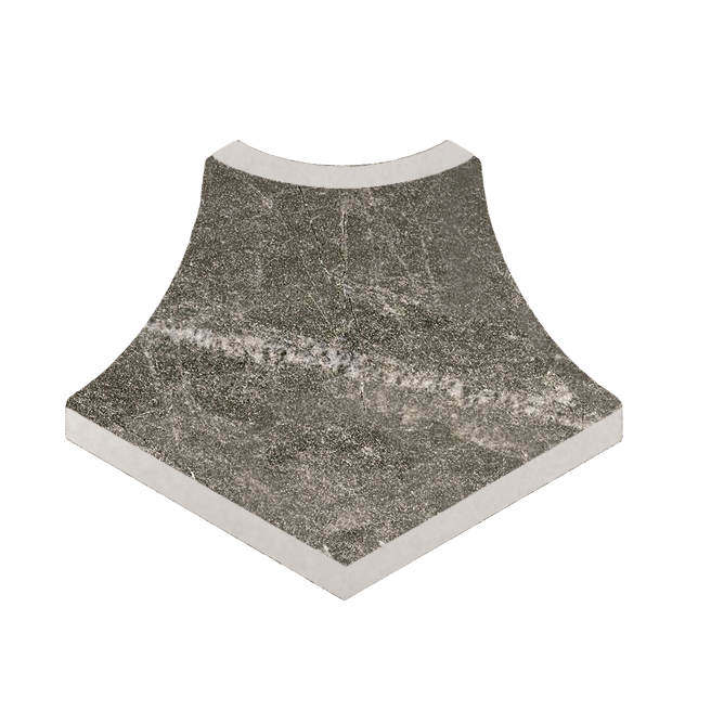 Декоративная вставка Marble Радиальный внешний угол 421 Moca R9 42х33х50