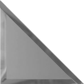 ТЗГм1-15 Настенная Зеркальная плитка Треугольная графитовая матовая с фацетом 10 мм 15x15