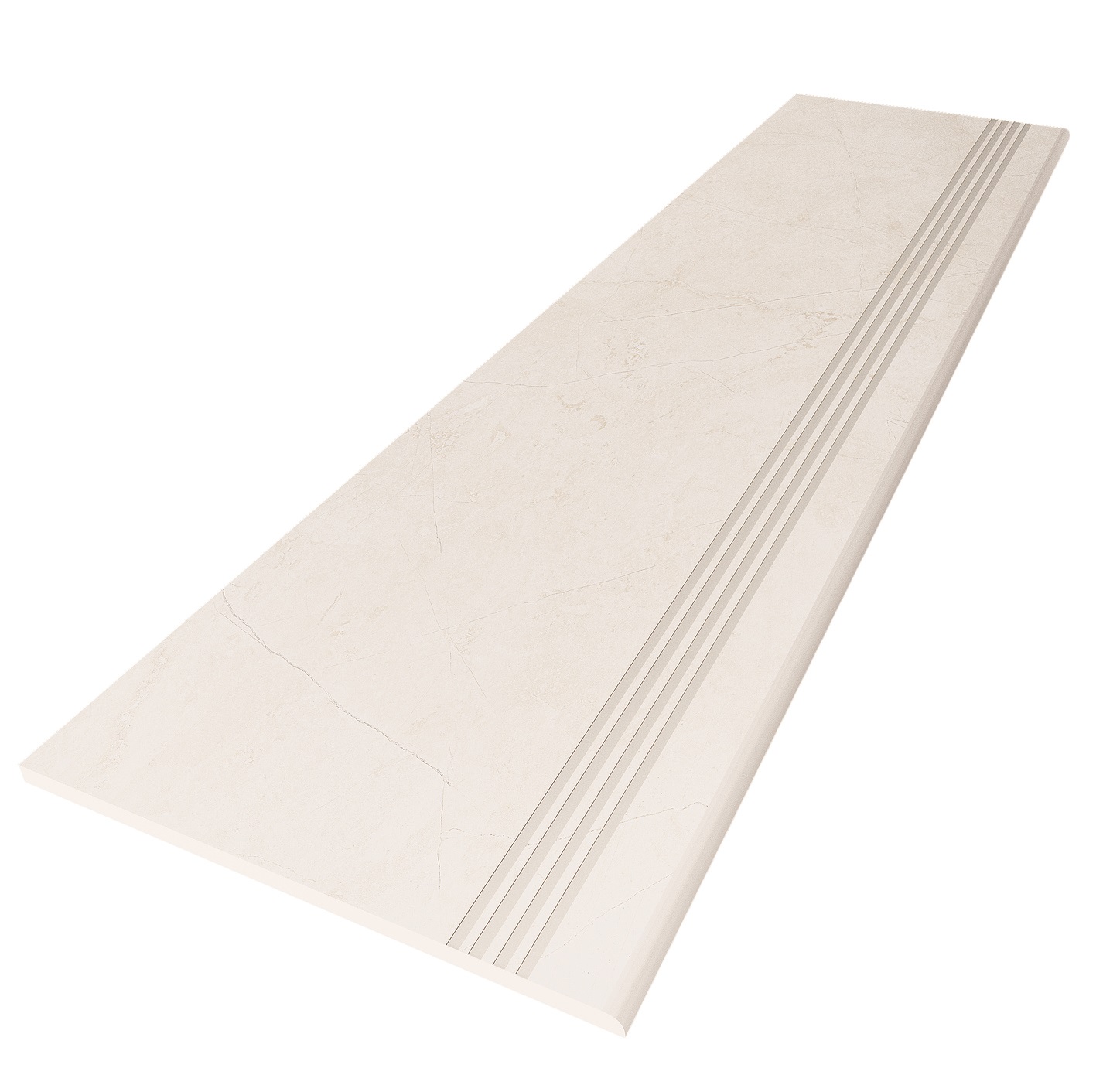 Steptrade/MA00_NS/30x120x9 Ступень Marmulla MA00 Слоновая кость Неполированный с насечками 30x120x9
