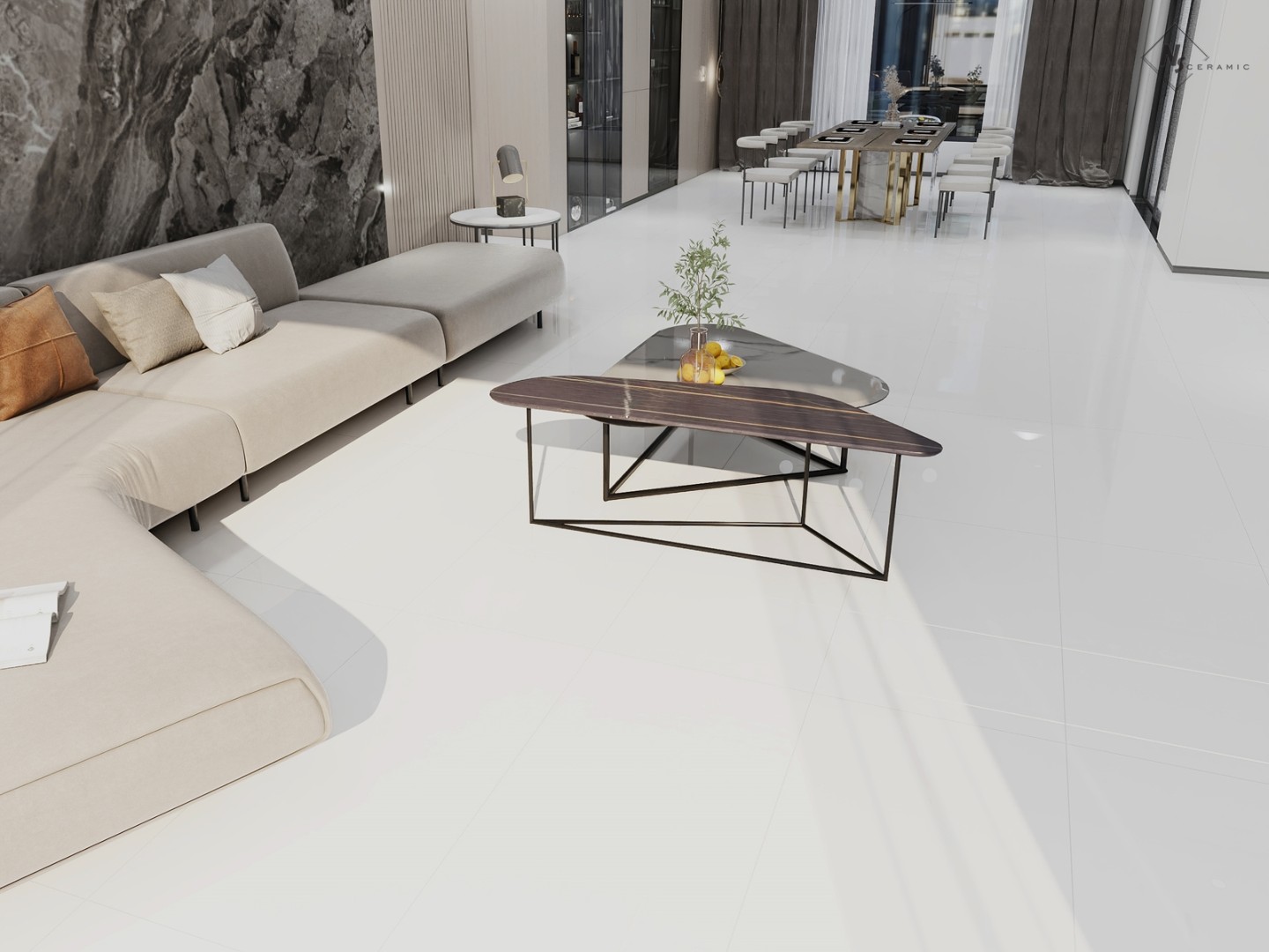 NSC8045 На пол Porcelain Tile 8045 Серый матовый 80x80 - фото 18
