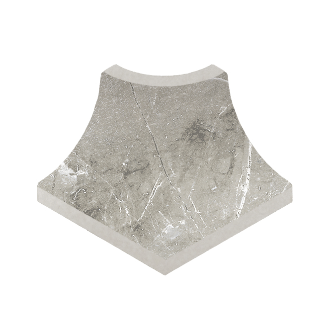 Декоративная вставка Marble Радиальный внешний угол 431 Arian R9 42х33х50