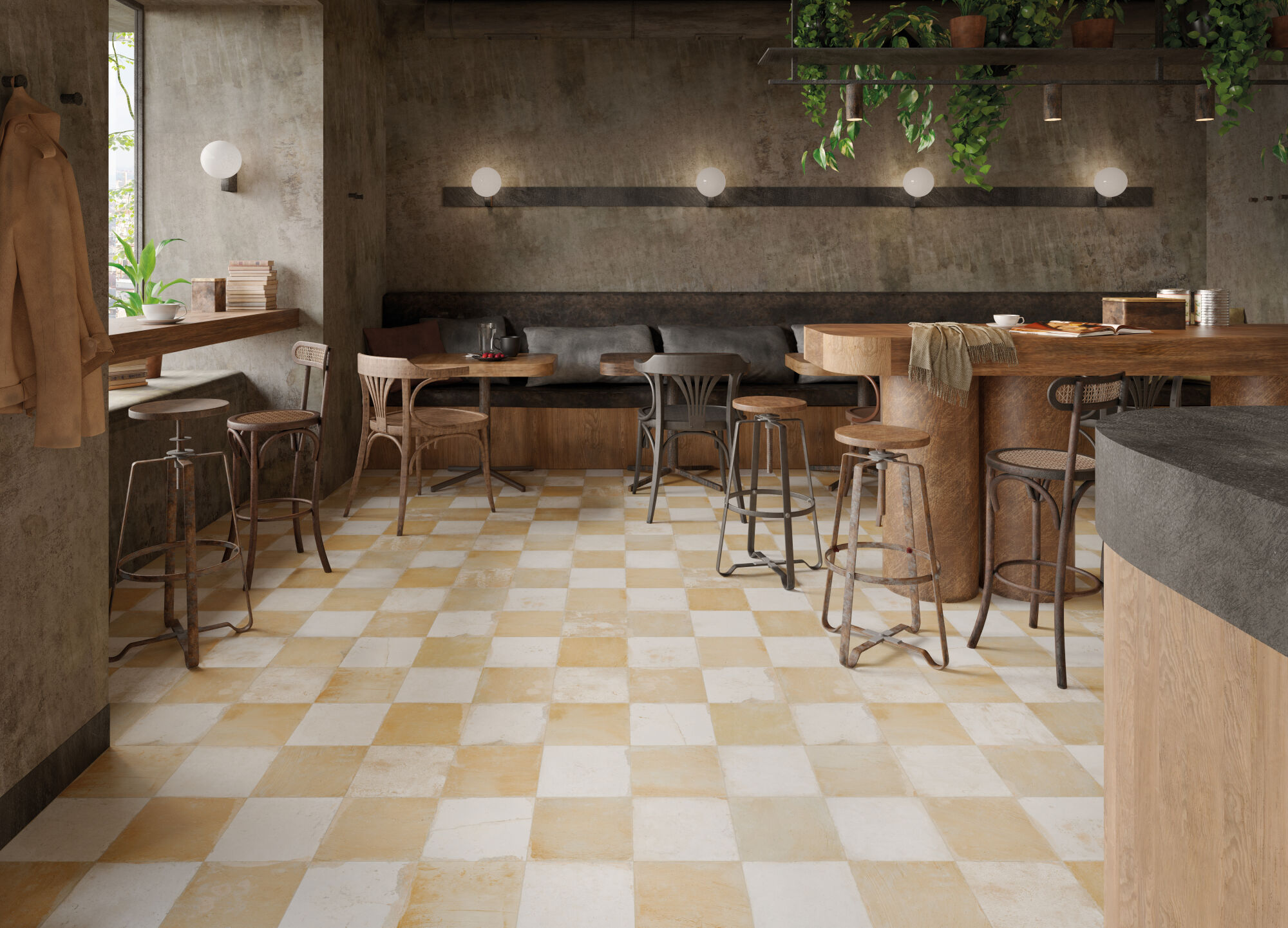 38179 На пол Fs Clay Checker Sand 45x45x0.95 - фото 15