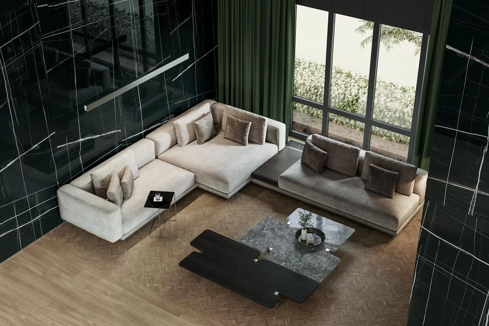 SG072902R На пол Sahara Black/Сахара Блэк Сахара Блэк Лаппатированный Обрезной 119.5х320 11мм - фото 2