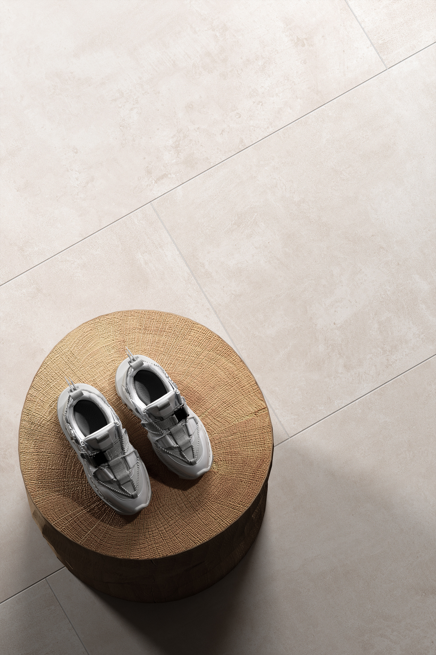 1213 На пол Cement Cementum Beige Matt 9mm 120x60 - фото 16