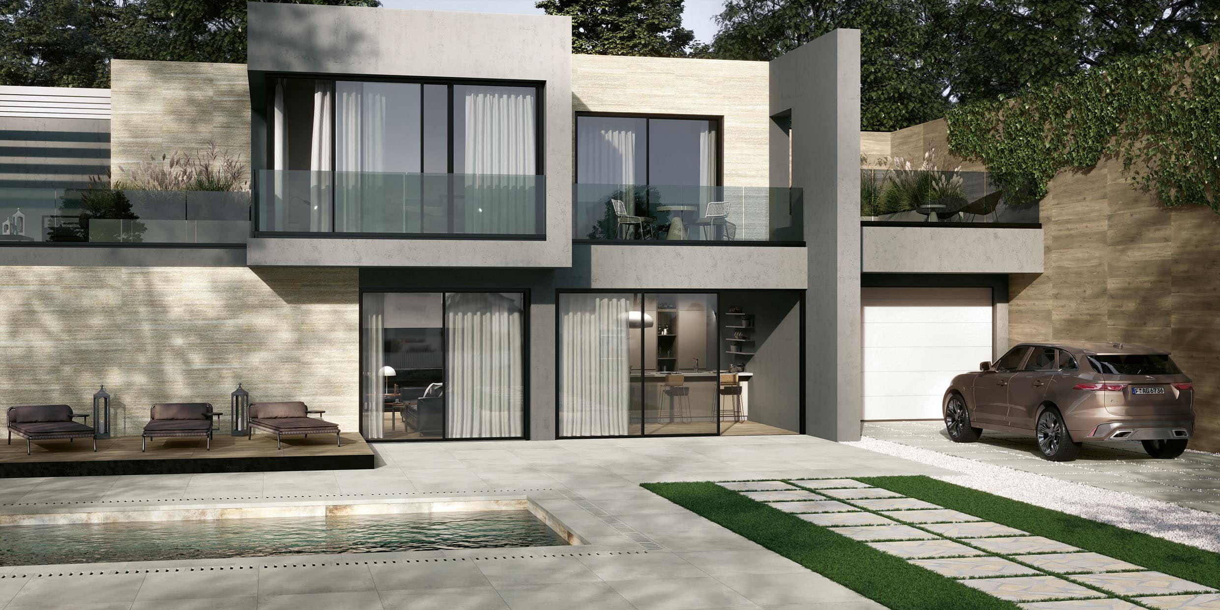 192813 На стену Pave Wall 30.90 Grigio Ribbed 30x90 - фото 13