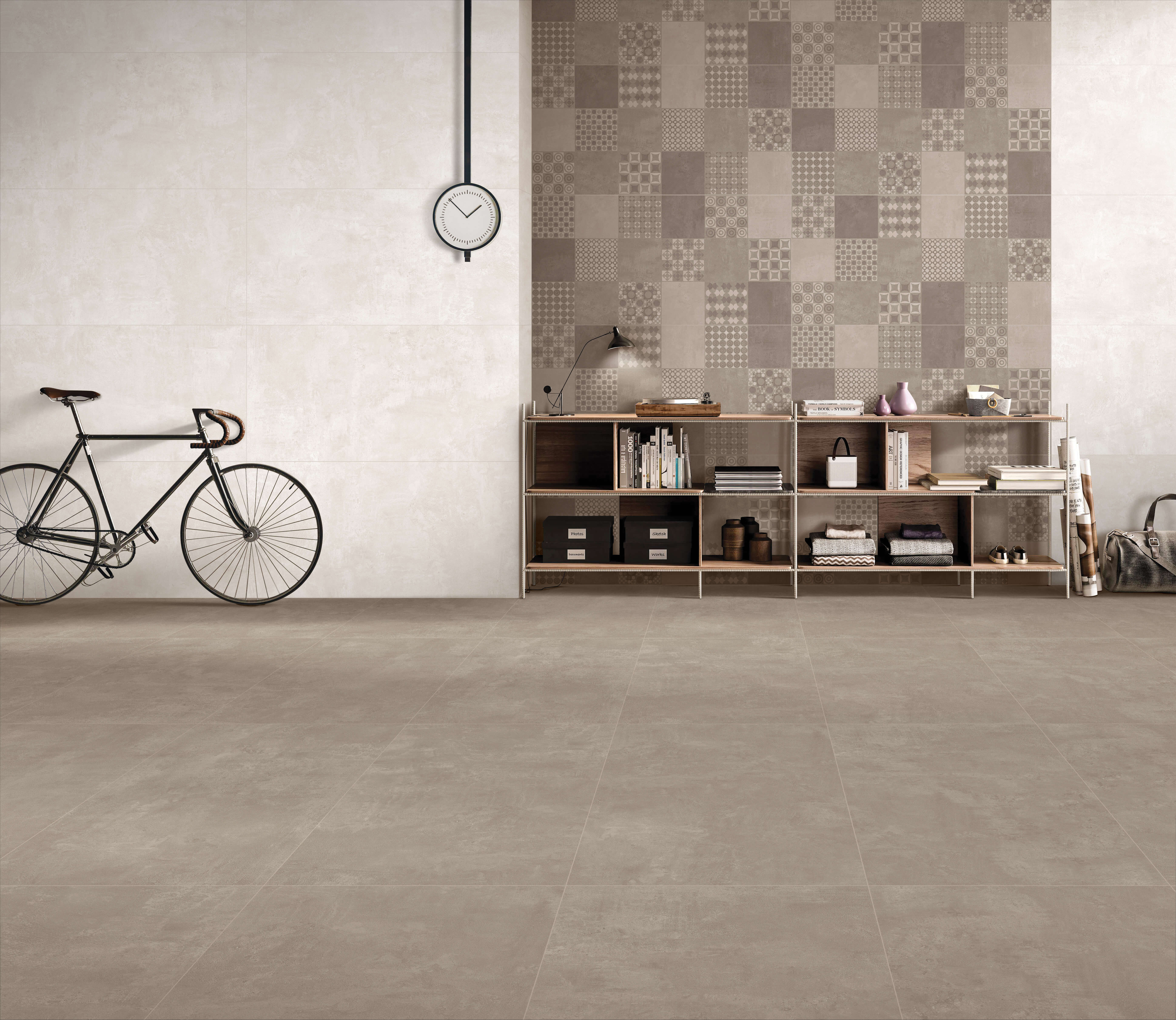 1213 На пол Cement Cementum Beige Matt 9mm 120x60 - фото 6