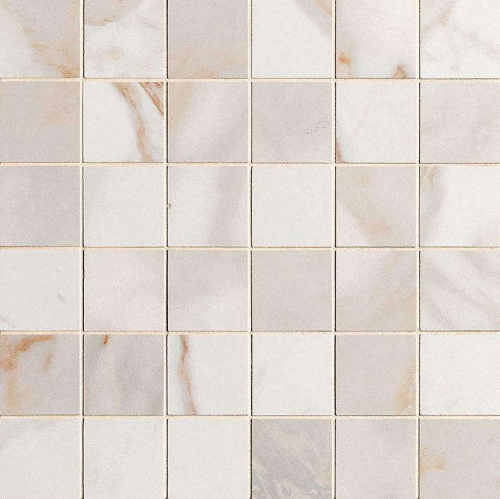 fQXD На пол Roma Stone Calacatta Oro Macromosaico Satin 30x30