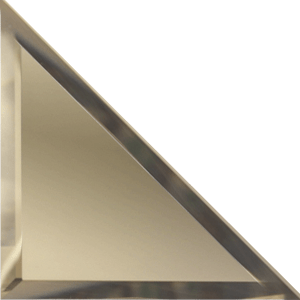 ТЗБ1-12 Настенная Зеркальная плитка Треугольная бронзовая с фацетом 10 мм 12x12