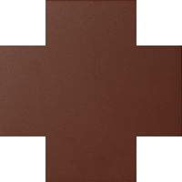 На пол Метлахская плитка 070CRROU Cross 7 Red ROU 7x7