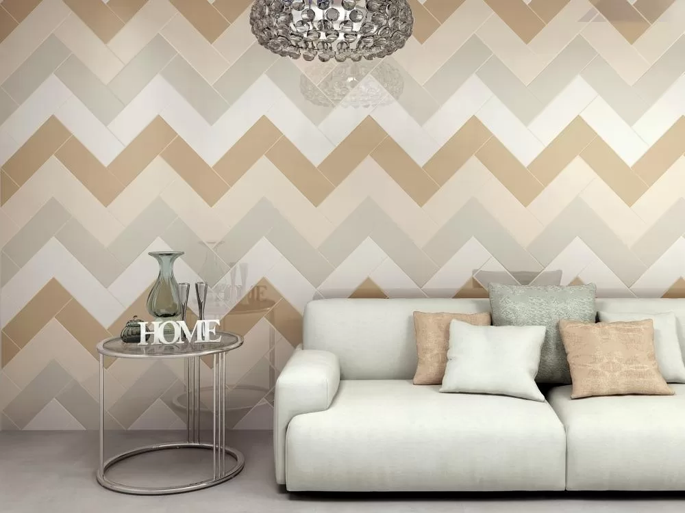 15075 На стену Вилланелла Вилланелла белый грань 15х40 - фото 4